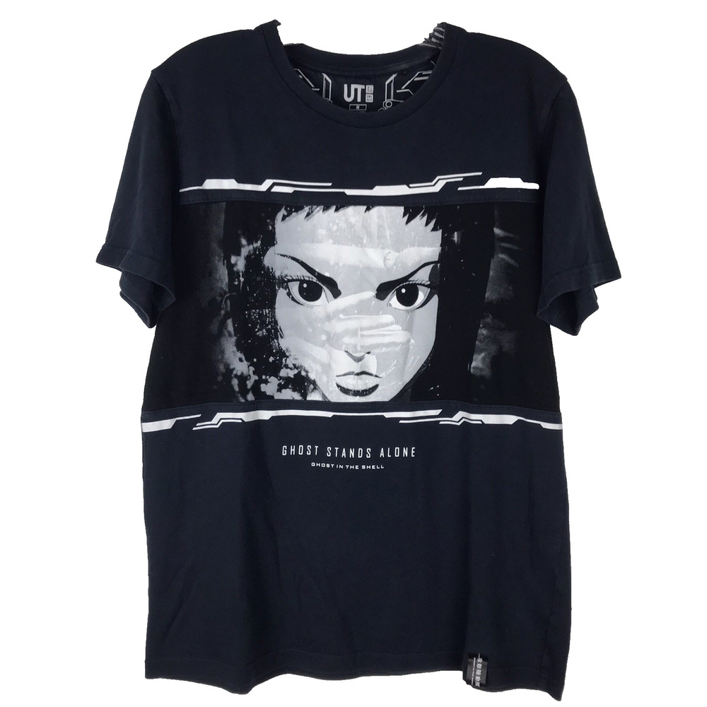 Uniqlo Ghost In The Shell ARISE T-Shirt Black Anime Unisex Medium